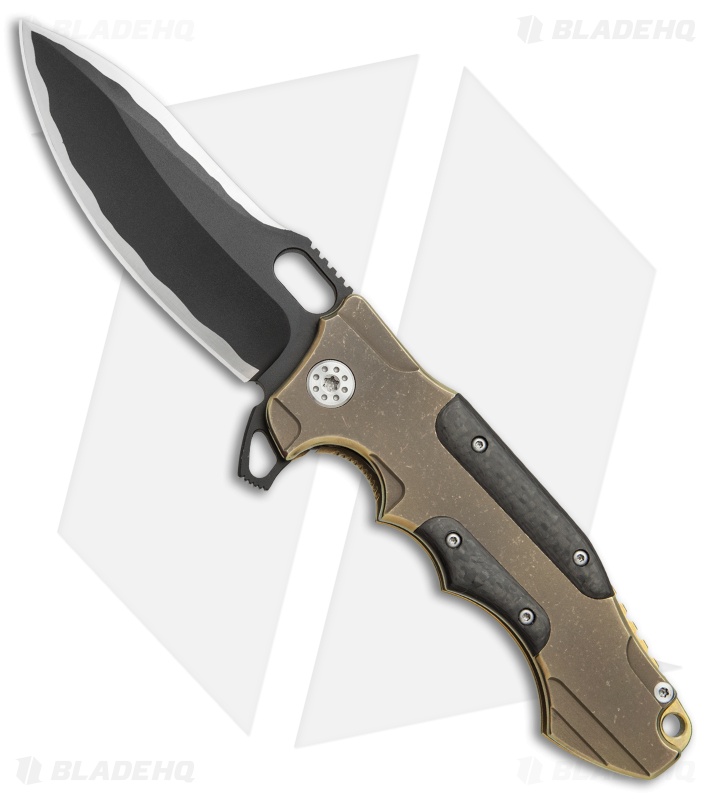 Andre de Villiers Hummer Flipper Gold Ano/Carbon Fiber (4.25" Black Hamon)