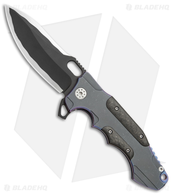 Andre de Villiers Hummer Flipper Light Blue Ano/Carbon Fiber (4.25" Black Hamon)