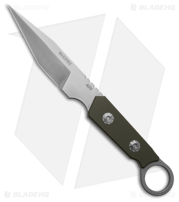 AdV Tactical Warspike Fixed Blade Knife OD Green G-10 (4" Satin)