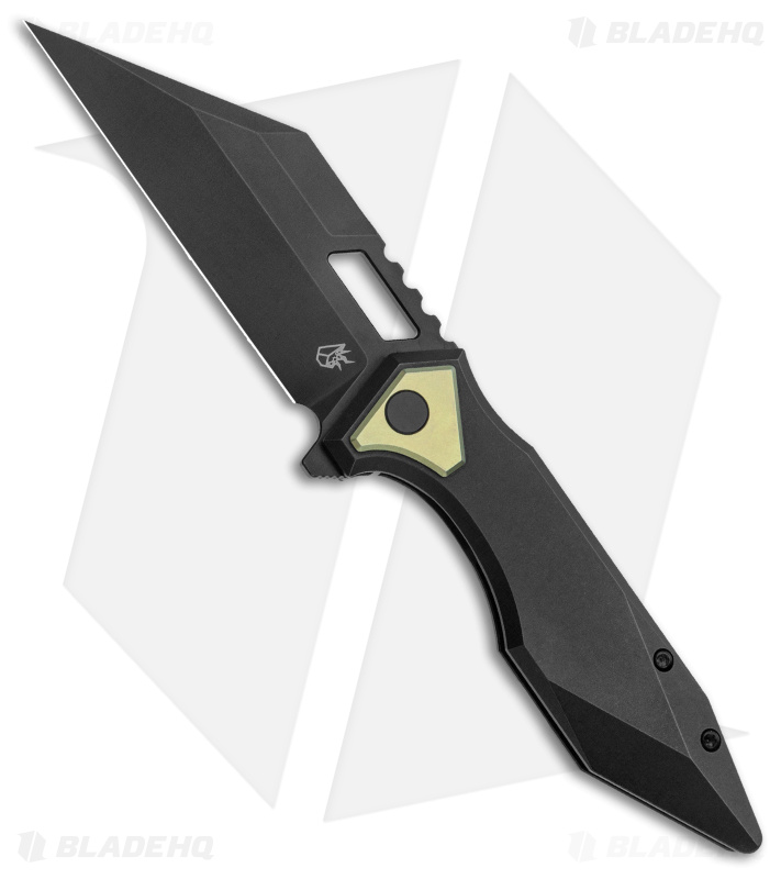Arcane Design The CRAWLER Frame Lock Knife Black Titanium (3.6" Black M390)
