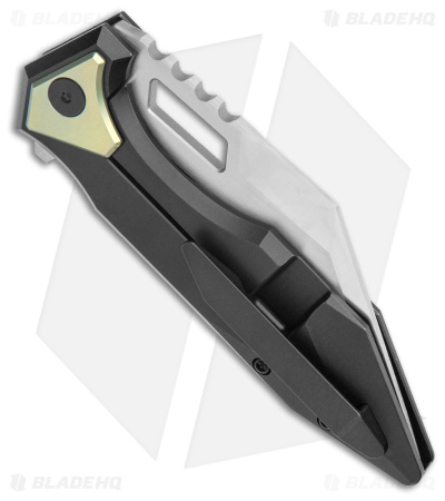 Arcane Design The CRAWLER Frame Lock Knife Black Titanium (3.6" Satin M390)