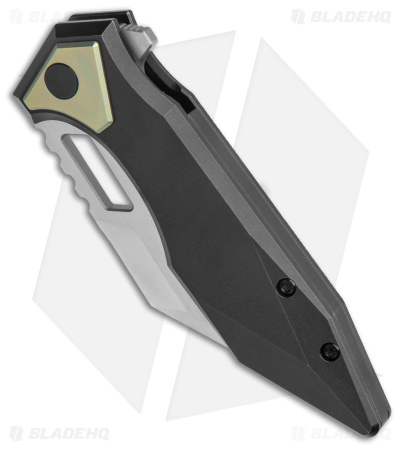 Arcane Design The CRAWLER Frame Lock Knife Black Titanium (3.6" Satin M390)