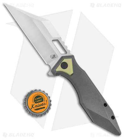 Arcane Design The CRAWLER Frame Lock Knife Gray Titanium (3.6" Satin M390)
