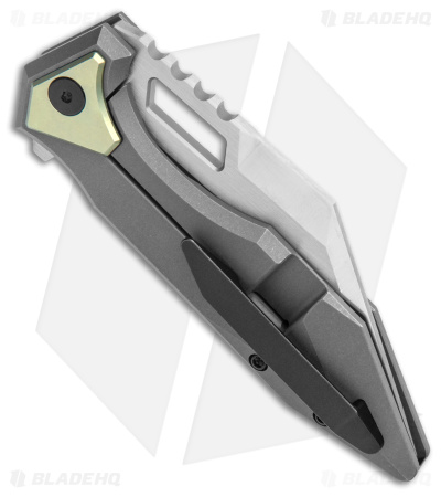 Arcane Design The CRAWLER Frame Lock Knife Gray Titanium (3.6" Satin M390)