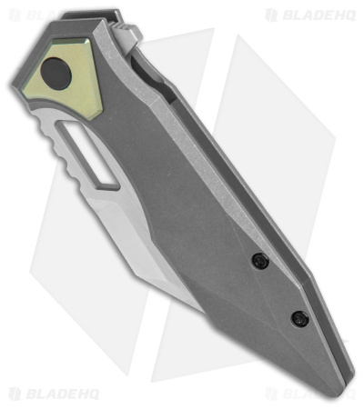 Arcane Design The CRAWLER Frame Lock Knife Gray Titanium (3.6" Satin M390)