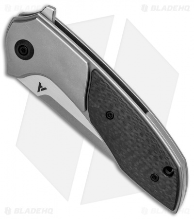 Arcform Catalyst Flipper Knife Ti/Carbon Fiber (3.5" Stonewash) TuffKnives