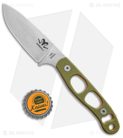 Argali Serac Fixed Blade Knife OD Green G-10 (3.5" SW) First Lite Fusion Sheath