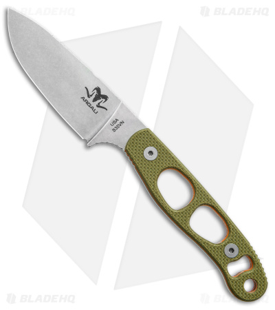 Argali Serac Fixed Blade Knife OD Green G-10 (3.5" SW) First Lite Fusion Sheath