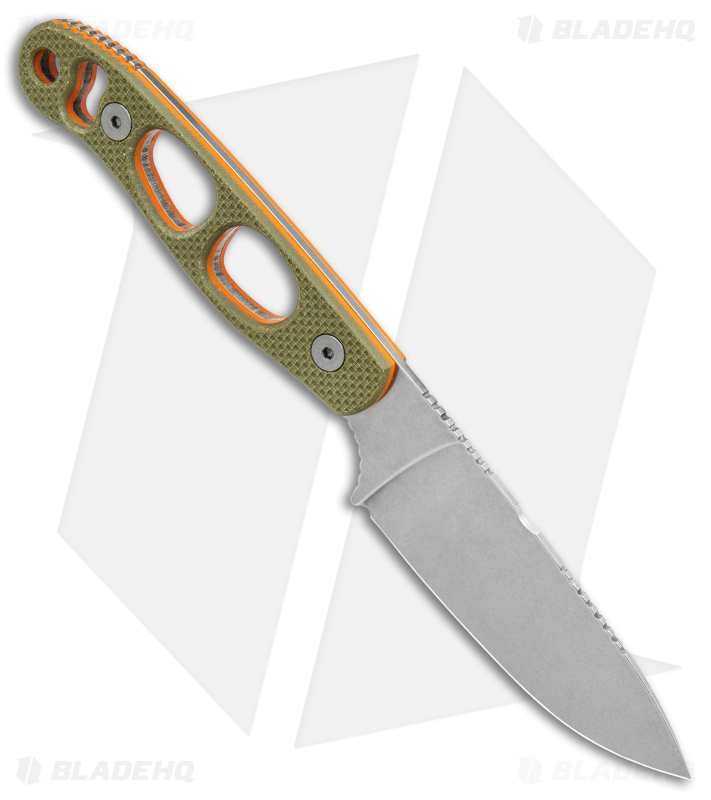 Argali Serac Fixed Blade Knife OD Green G-10 (3.5" SW) Foliage Green Sheath