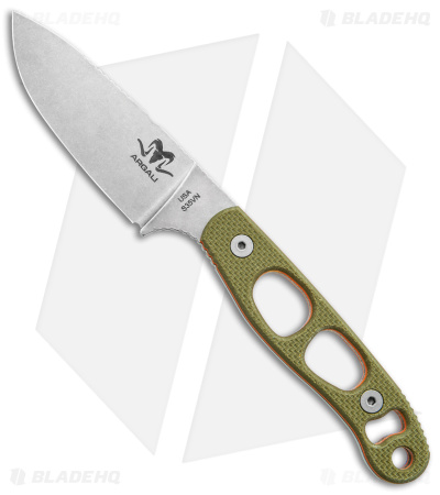 Argali Serac Fixed Blade Knife OD Green G-10 (3.5" SW) Foliage Green Sheath