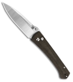 Artisan Cutlery Andromeda Button Lock Knife OD Green Micarta (3.4" Sand Polish)