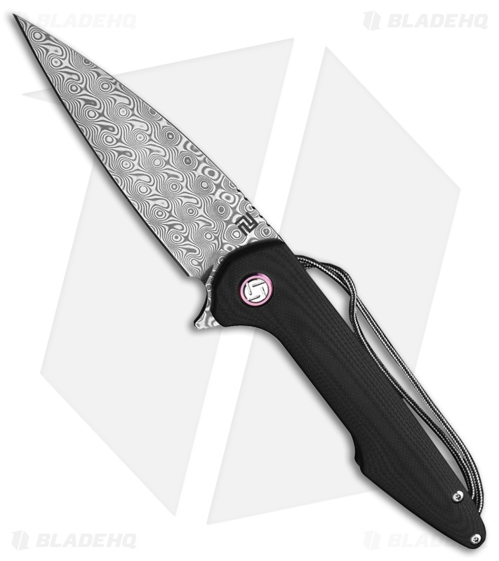 Artisan Cutlery Archaeo Liner Lock Knife Black G-10 (3.5" Damascus) ATZ1821NLBKC