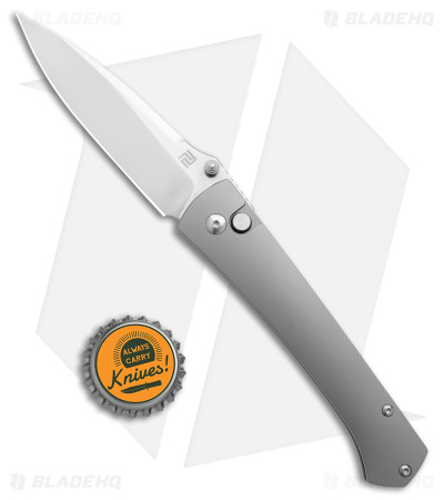 Artisan Cutlery Andromeda Button Lock Knife Gray Titanium (3.5" Polish)