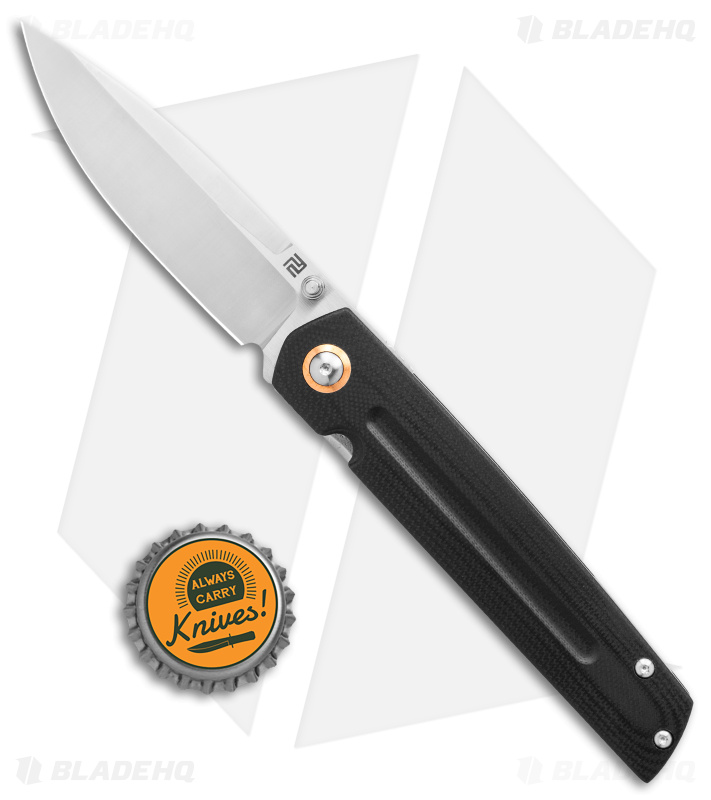 Artisan Cutlery Sirius Liner Lock Knife Black G-10 (3.5" Satin)