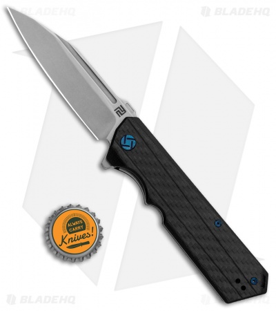 Artisan Cutlery Littoral Liner Lock Knife Carbon Fiber (3.75" Stonewash)