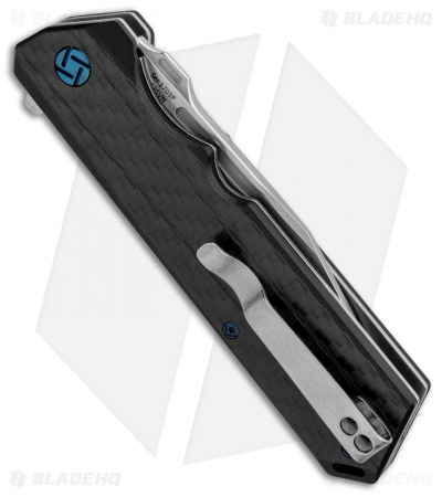 Artisan Cutlery Littoral Liner Lock Knife Carbon Fiber (3.75" Stonewash)