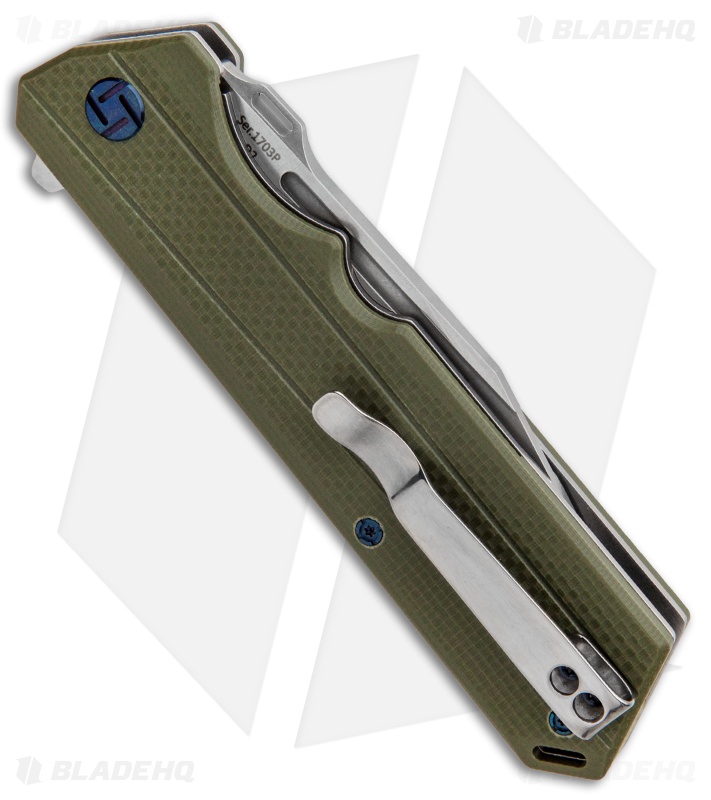 Artisan Cutlery Littoral Liner Lock Knife Green G-10 (3.75" Stonewash)