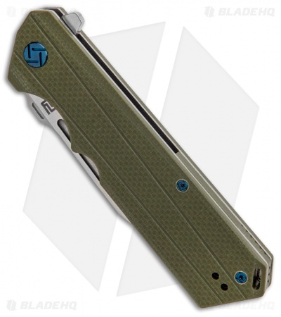 Artisan Cutlery Littoral Liner Lock Knife Green G-10 (3.75" Stonewash)