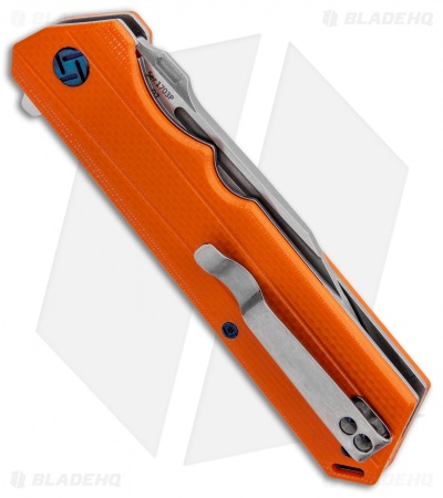 Artisan Cutlery Littoral Liner Lock Knife Orange G-10 (3.75" Stonewash)