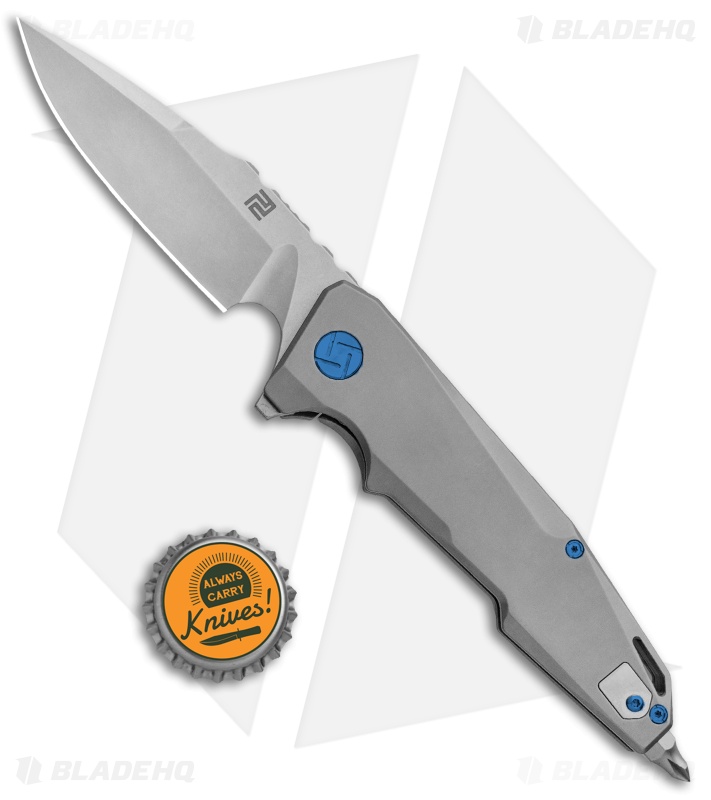 Artisan Cutlery Predator Frame Lock Knife Bead Blast Ti (3.75" SW) 1706G-GY