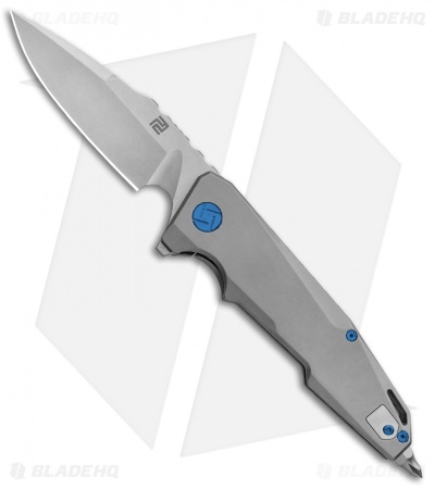 Artisan Cutlery Predator Frame Lock Knife Bead Blast Ti (3.75" SW) 1706G-GY
