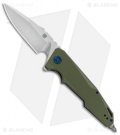 Artisan Cutlery Predator Liner Lock Knife Green G-10 (3.75" Stonewash) 1706P-GN