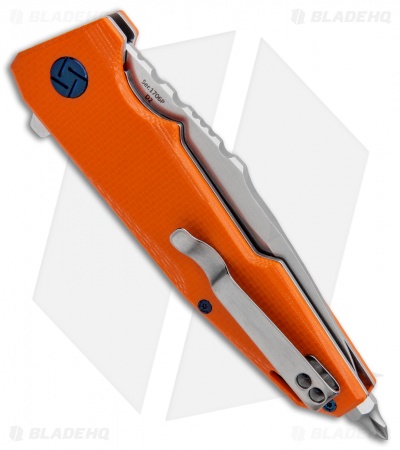 Artisan Cutlery Predator Liner Lock Knife Orange G-10 (3.75" Stonewash) 1706P-OE