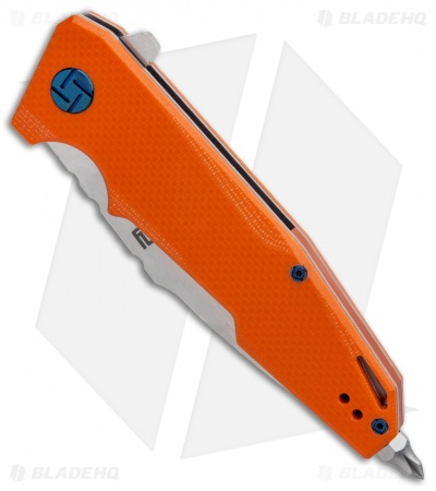 Artisan Cutlery Predator Liner Lock Knife Orange G-10 (3.75" Stonewash) 1706P-OE