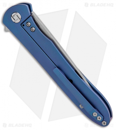 Artisan Cutlery Shark Liner Lock Knife CF/Blue Ti (4" Stonewash) 1707G-BU