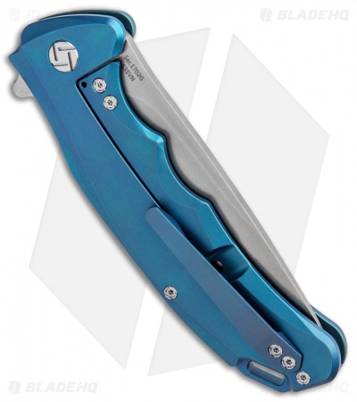 Artisan Cutlery Tradition Frame Lock Knife Blue Titanium (3.8" Stonewash) 