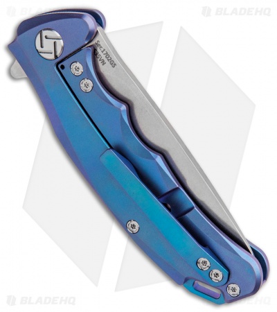 Artisan Cutlery Tradition Frame Lock Knife Blue Titanium (3" Stonewash) 