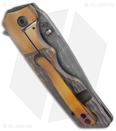 Attn2Detail Mercantile MK 3 Med Frame Lock Knife Jigged Ti (3" Nichols Damascus)
