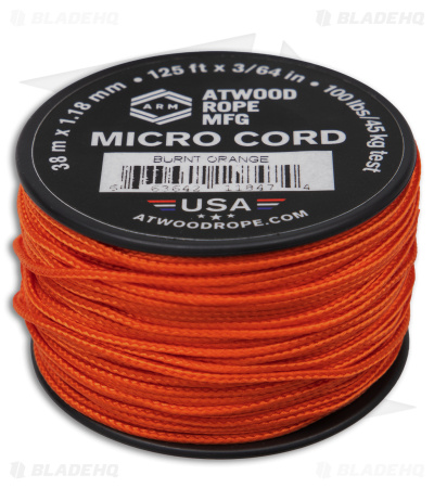 Atwood Rope MFG Micro Cord 125' Burnt Orange