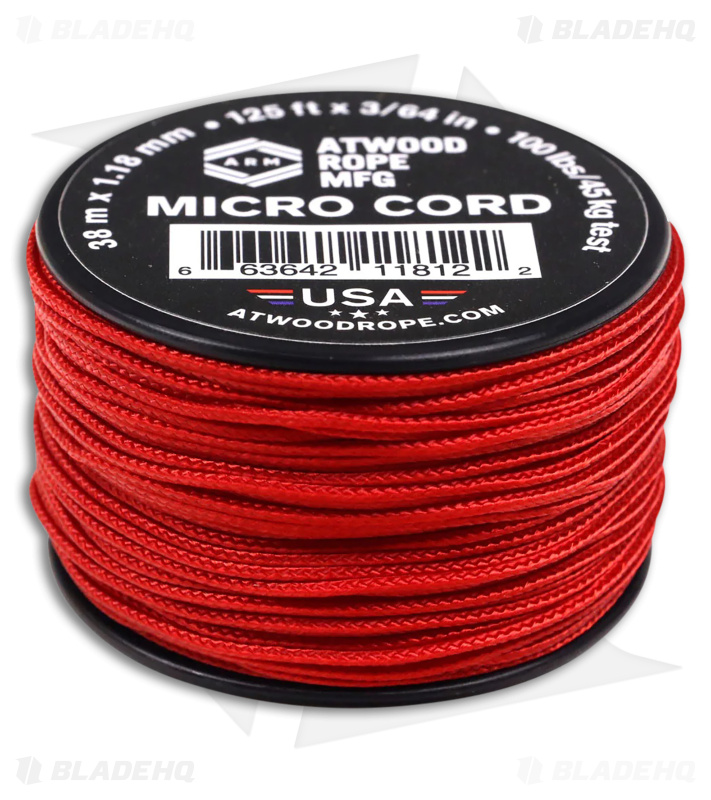 Atwood Rope MFG Micro Cord 125' Red