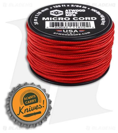 Atwood Rope MFG Micro Cord 125' Red