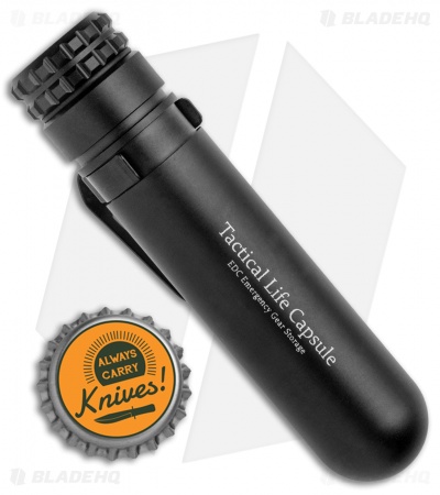 Audacious Concept Tactical Life Capsule Black (4.5" Aluminum)