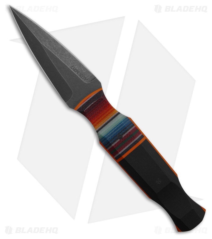 Auxiliary Manufacturing Bottle Rocket Fixed Blade Knife Serape/Black (3" Black)
