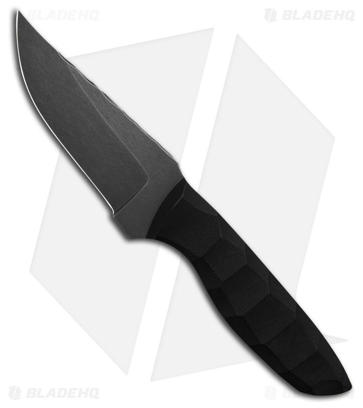 Auxiliary Manufacturing Tipup Fixed Blade Knife Black G-10 (4.3" Black SW)
