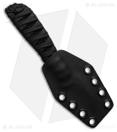 Auxiliary Manufacturing Tsume Fixed Blade Knife Black Cord (1.5" Black SW)