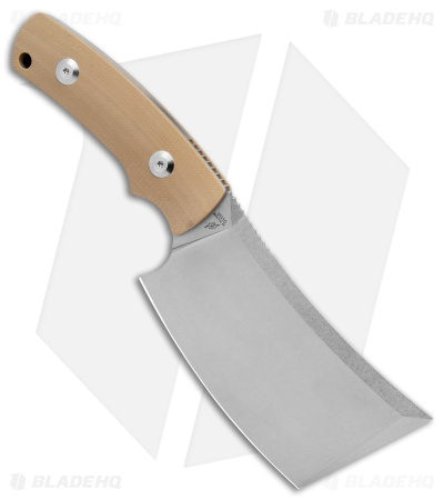 B'yond EDC Kleavr Fixed Blade Knife Tan G-10  (4.5" Stonewash)
