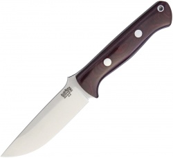 Bark River Bravo 1 Fixed Blade Knife Burgundy Canvas Micarta (4.25" A2)