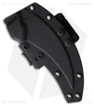 Bastinelli Creations Grumpy Fixed Blade Knife Black Micarta (5" PVD Serrated)