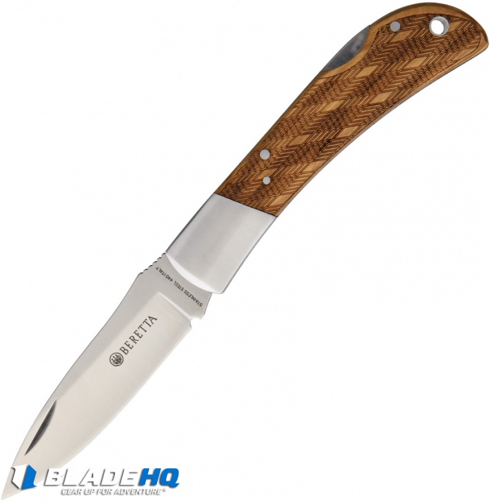 Beretta Checkered Lockback Traditional Pocket Knife 4