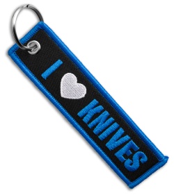BHQ I Love Knives Flight Tag Keyring