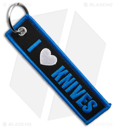 BHQ I Love Knives Flight Tag Keyring