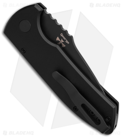 Pro-Tech Exclusive Les George SBR Automatic Knife Solid Black (2.6" Black)