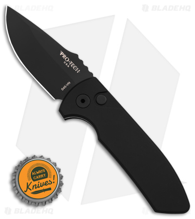 Pro-Tech Exclusive Les George SBR Automatic Knife Solid Black (2.6" Black)