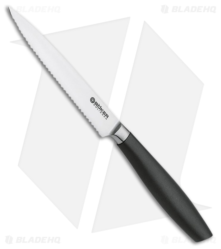 Boker Core Pro Tomato Knife Black Synthetic (4.75" Satin Serr)