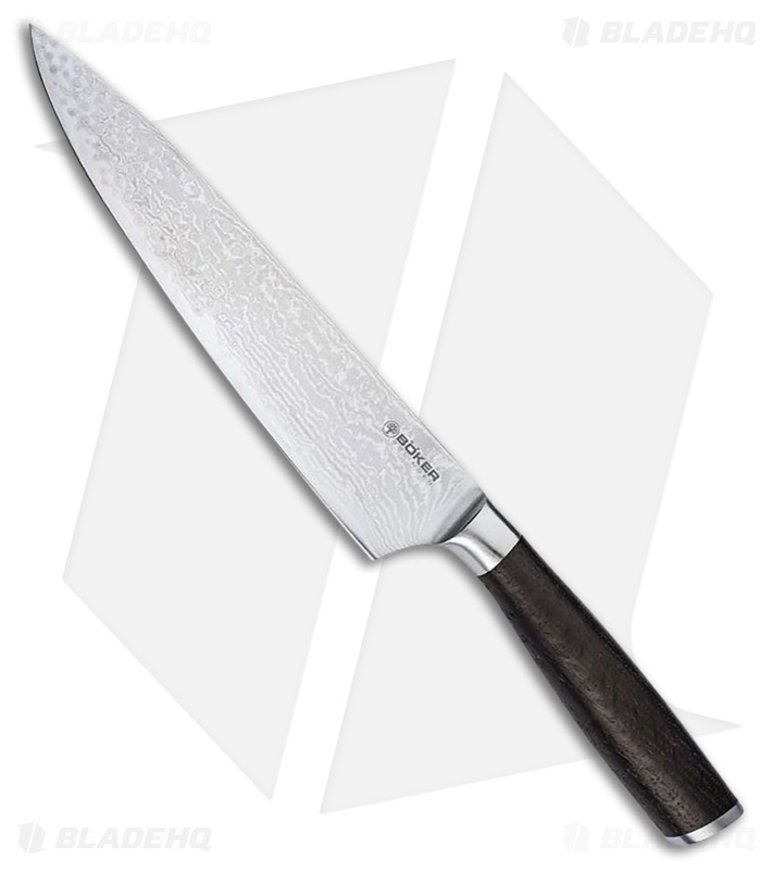 Boker Master Blade Damascus Chef Knife Oak Handle (7.875 Damascus)