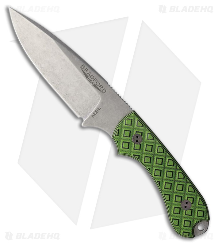 Bradford Guardian 3.2 Fixed Blade Knife Toxic Green G-10 SW